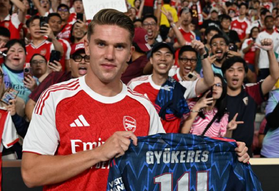 Gyokeres tạo cột mốc mới trong màu áo Arsenal